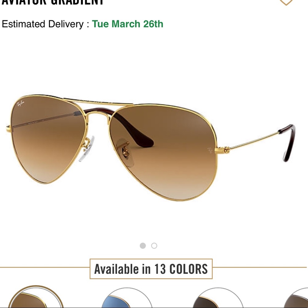 Brown Aviator Gradient Ray-Bands